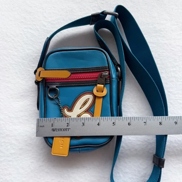 Coach crossbody bag blue red yellow - Picture 3 of 5